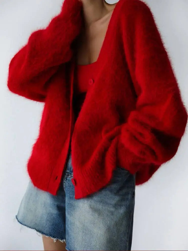 Women’s Fluffy Oversized Cardigan | Casual