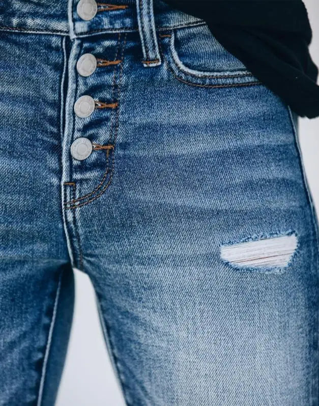Women’s Skinny Jeans | High Waist Button Fly