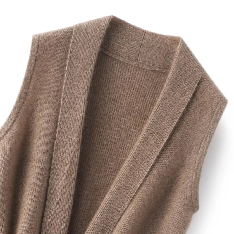 Women’s Ribbed Belted Vest | Sleeveless