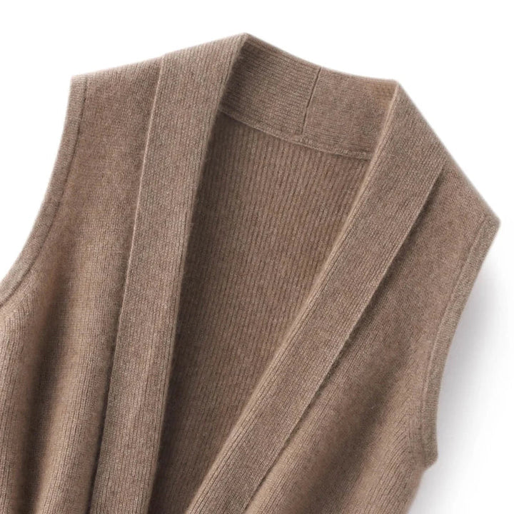 Women’s Ribbed Belted Vest | Sleeveless