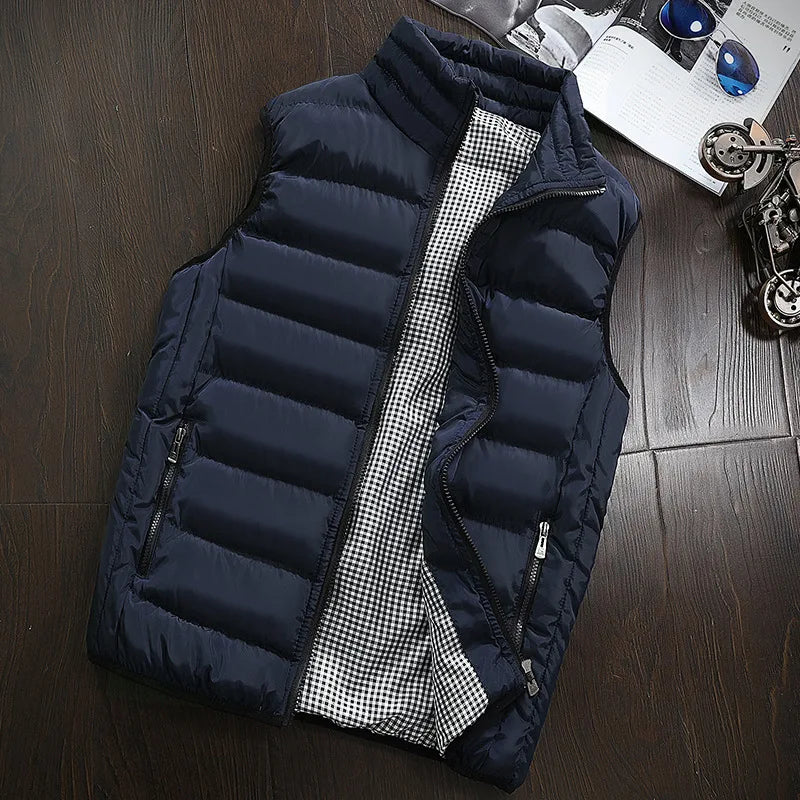 Men’s Zip-Up Vest | Quilted Puffer