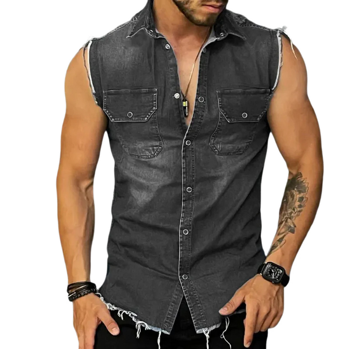 Marcus - Vintage sleeveless denim shirt
