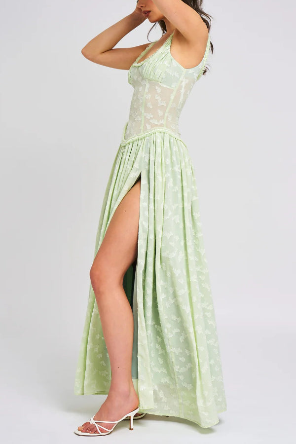 Women’s Corset Slit Dress | Maxi