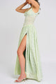 Women’s Corset Slit Dress | Maxi