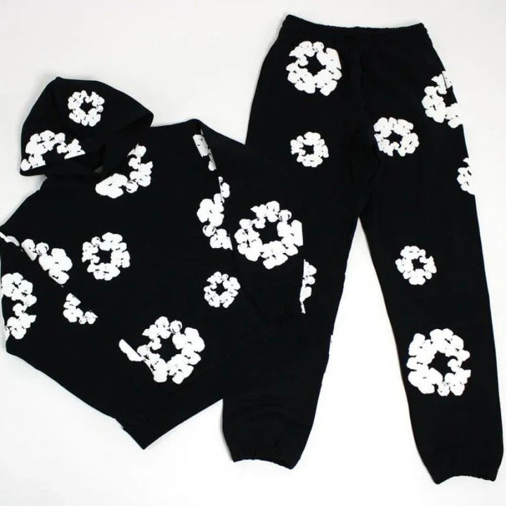 Unisex Oversized Hoodie Set | Graffiti Print