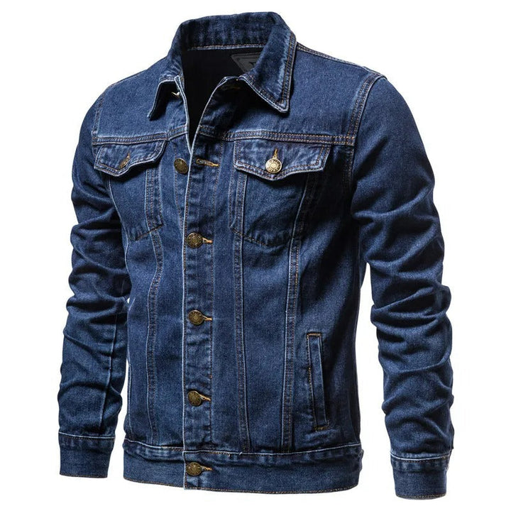 Enzo - Men's Denim Jacket Dual Chest Pockets