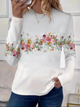 Women’s Elegant Printed Top | Long Sleeve