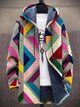 Men’s Fleece Hooded Cardigan | Colour Block