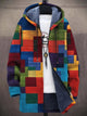 Men’s Fleece Hooded Cardigan | Colour Block