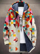 Men’s Fleece Hooded Cardigan | Colour Block