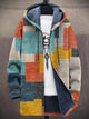 Men’s Fleece Hooded Cardigan | Colour Block