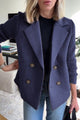 Women’s Knit Sleeve Blazer | Double Breasted