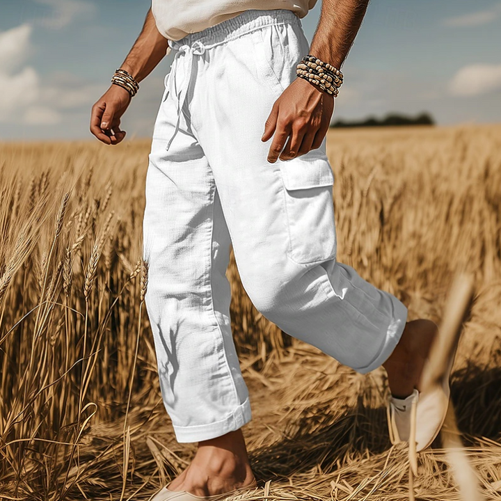 Carter - Casual elastic waist multi-pocket pants