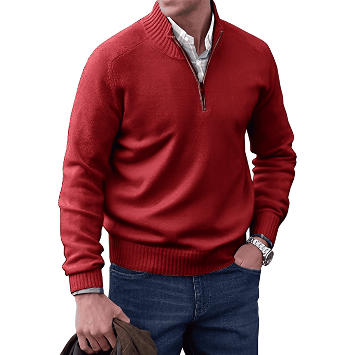 Men’s Half-Zip Knit Jumper | Long Sleeve