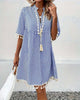 Women’s Printed Tassel Dress | Loose Fit