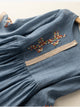 Women’s Embroidered Midi Dress | Loose Fit