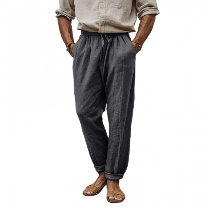 Nathan - Casual linen loose cuff pants