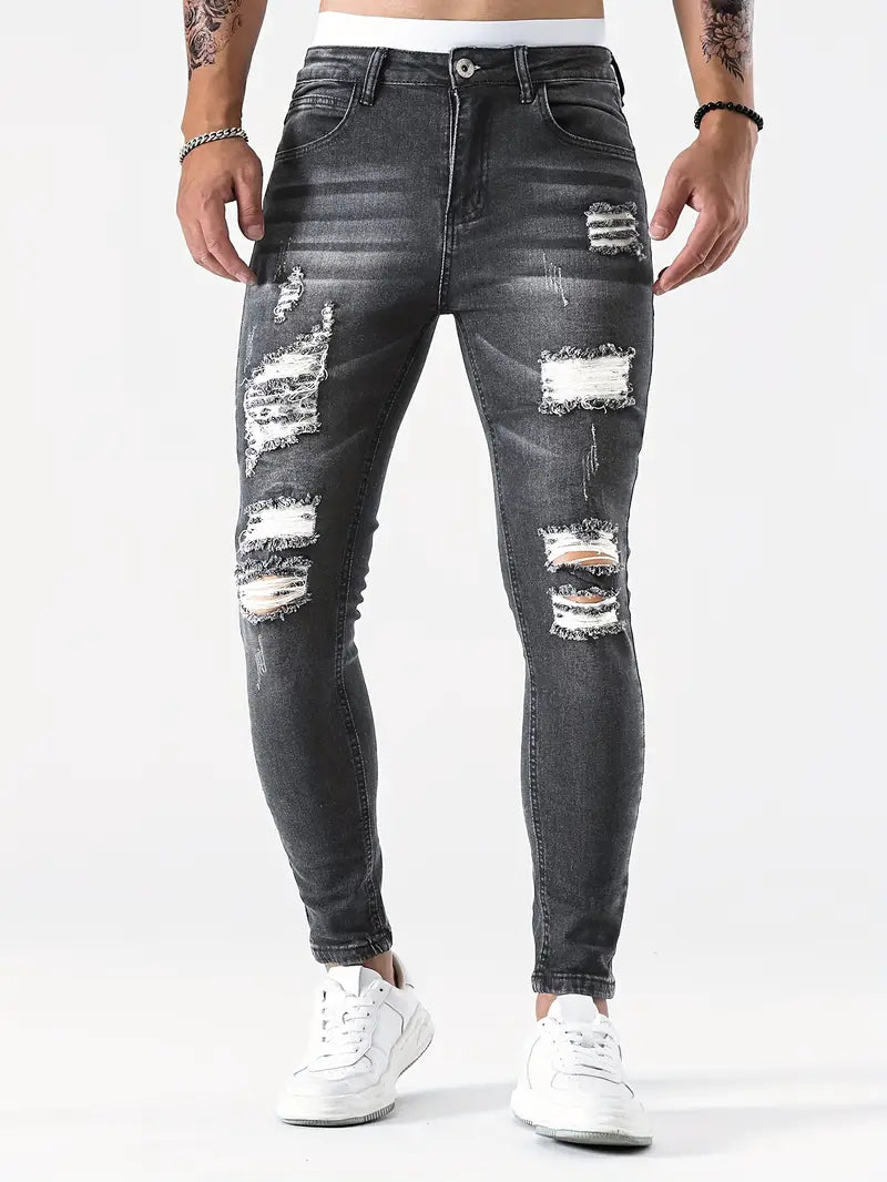Men’s Ripped Skinny Jeans | Distressed