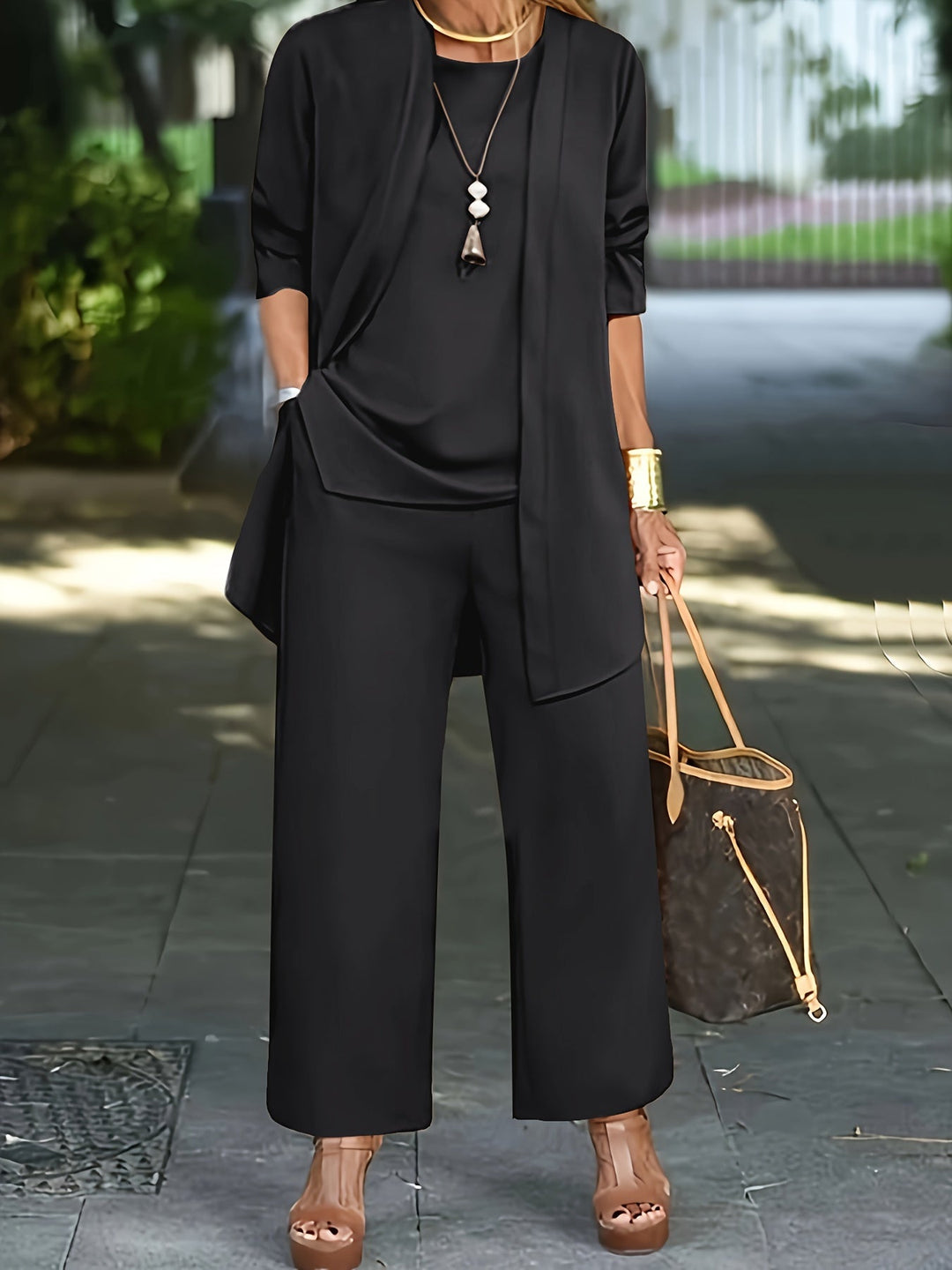Women’s Elegant Three Piece Set | Wide Leg