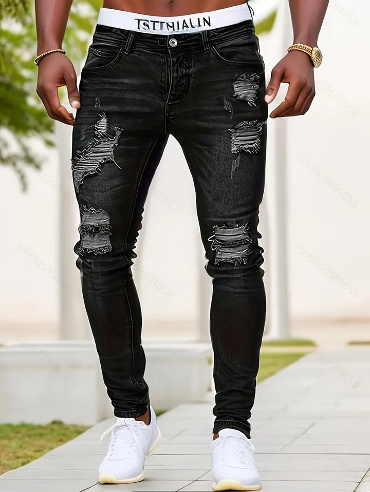 Men’s Ripped Skinny Jeans | Distressed