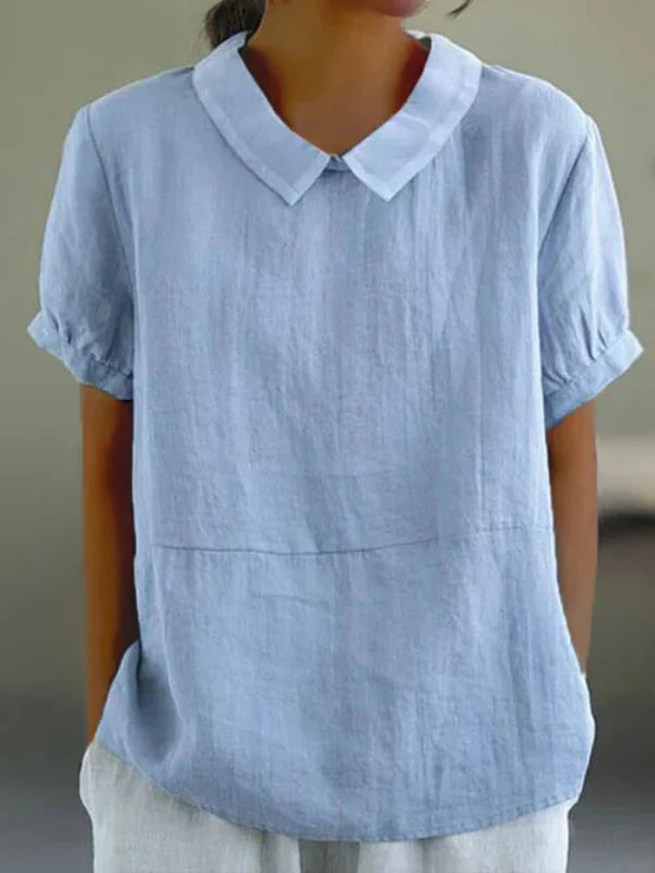 Women’s Peter Pan Collar Blouse | Short Sleeve