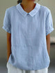 Women’s Peter Pan Collar Blouse | Short Sleeve