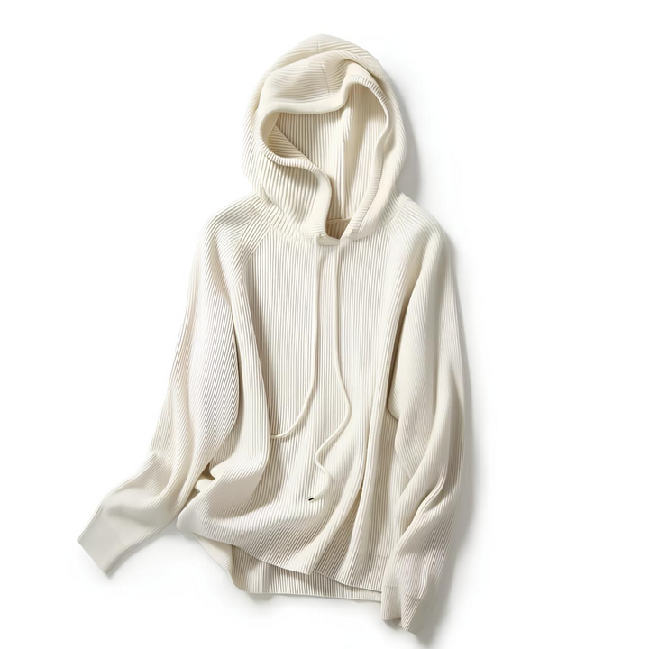 Women’s Ribbed Pullover Hoodie | Relaxed Fit