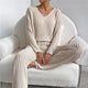 Women’s Two-Piece Lounge Set | Ribbed V-Neck