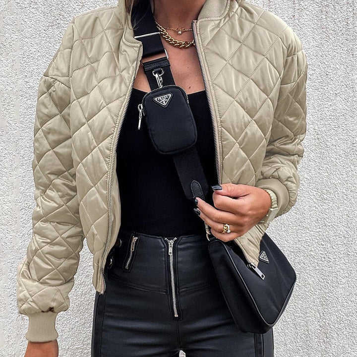 Women’s Quilted Bomber Jacket | Casual