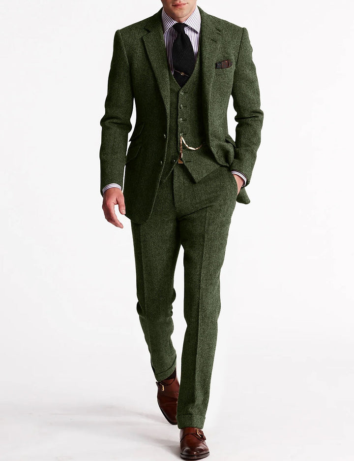 Ryker - Men's Tri-Set Nuptial Suit With Chest Pocket