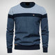 Men’s Colour Block Knit Jumper | Crew Neck