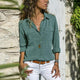 Women’s V-Neck Pocket Shirt | Long Sleeve