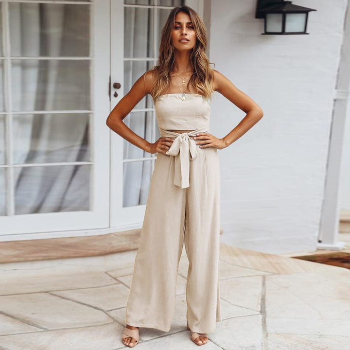 Women’s Strapless Wide Leg Jumpsuit | Two Piece