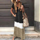 Women’s Casual Color Block Dress | Maxi