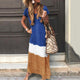Women’s Casual Color Block Dress | Maxi