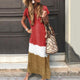 Women’s Casual Color Block Dress | Maxi