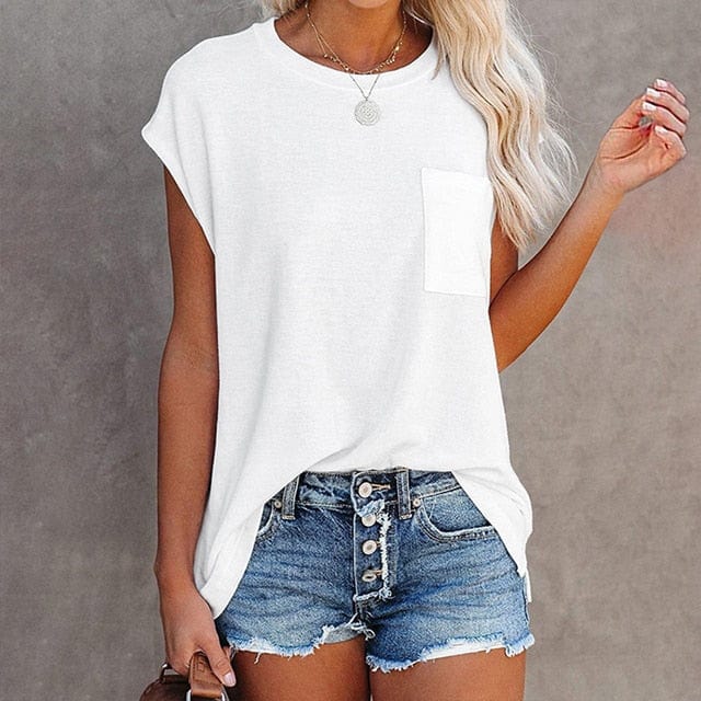 Women’s Casual Pocket T-Shirt | Short Sleeve