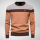 Men’s Colour Block Knit Jumper | Crew Neck