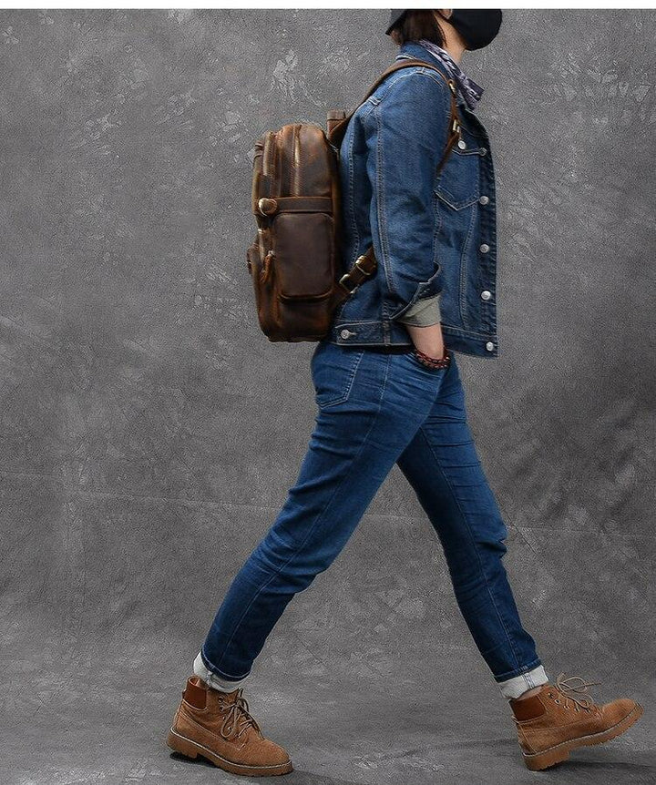 Maison - Brown Leather Backpacks