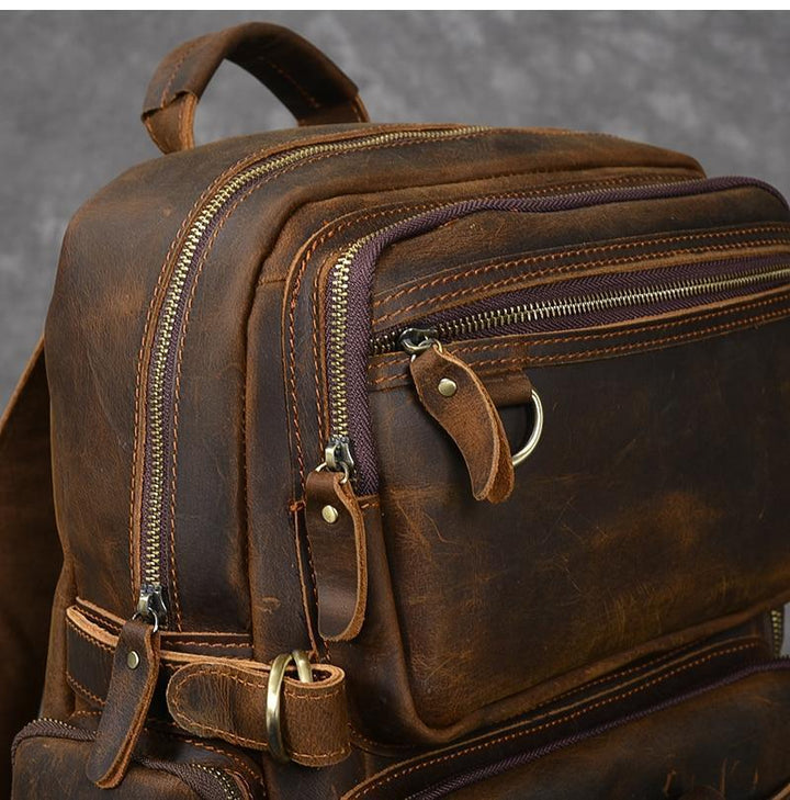 Maison - Brown Leather Backpacks