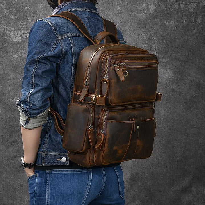 Maison - Brown Leather Backpacks