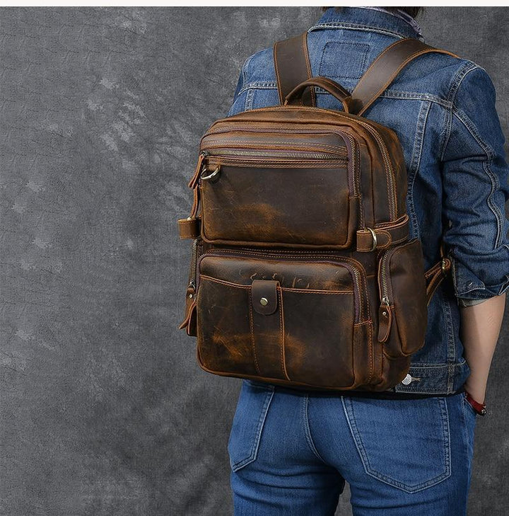 Maison - Brown Leather Backpacks