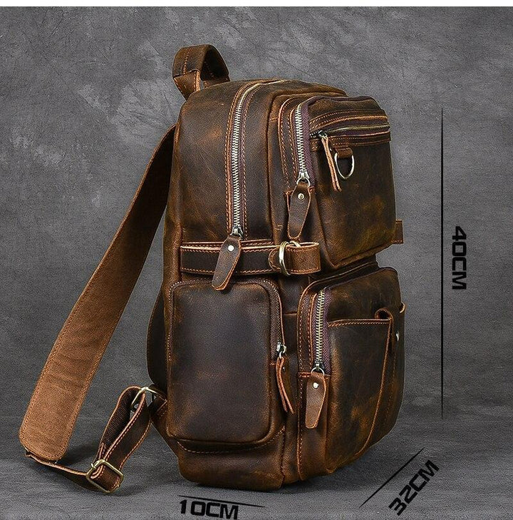 Maison - Brown Leather Backpacks