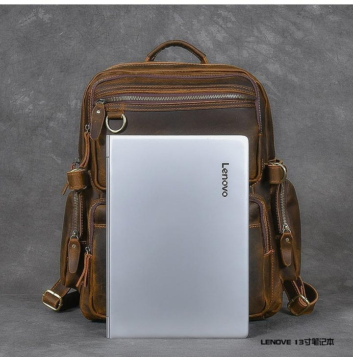 Maison - Brown Leather Backpacks
