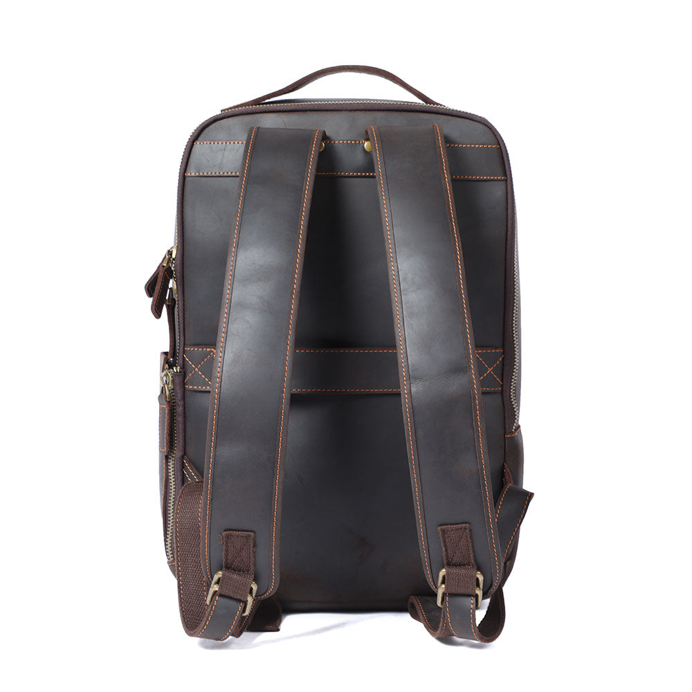 Manuel - Leather Laptop Backpack