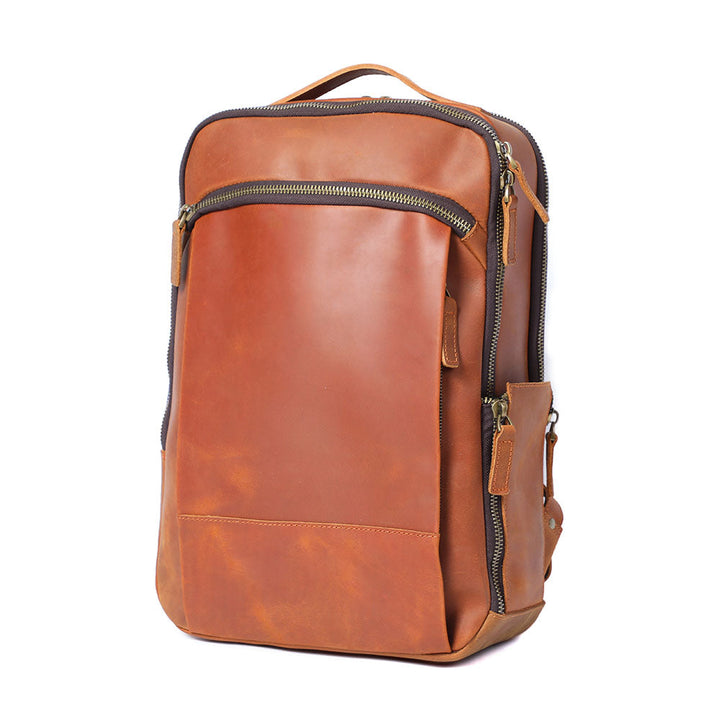 Manuel - Leather Laptop Backpack