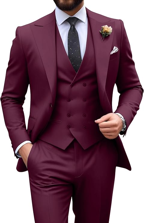 Men’s 3-Piece Slim Fit Suit | Formal Wedding