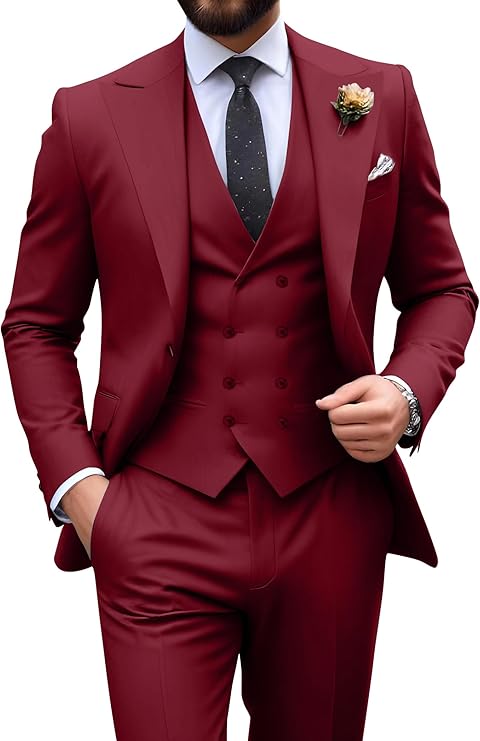 Men’s 3-Piece Slim Fit Suit | Formal Wedding