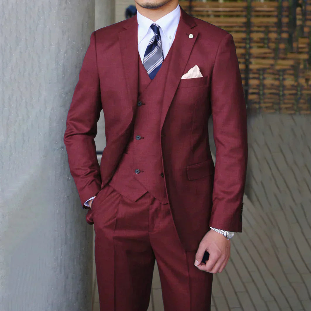 Fraser - 3-Piece Suit with Chest Pocket