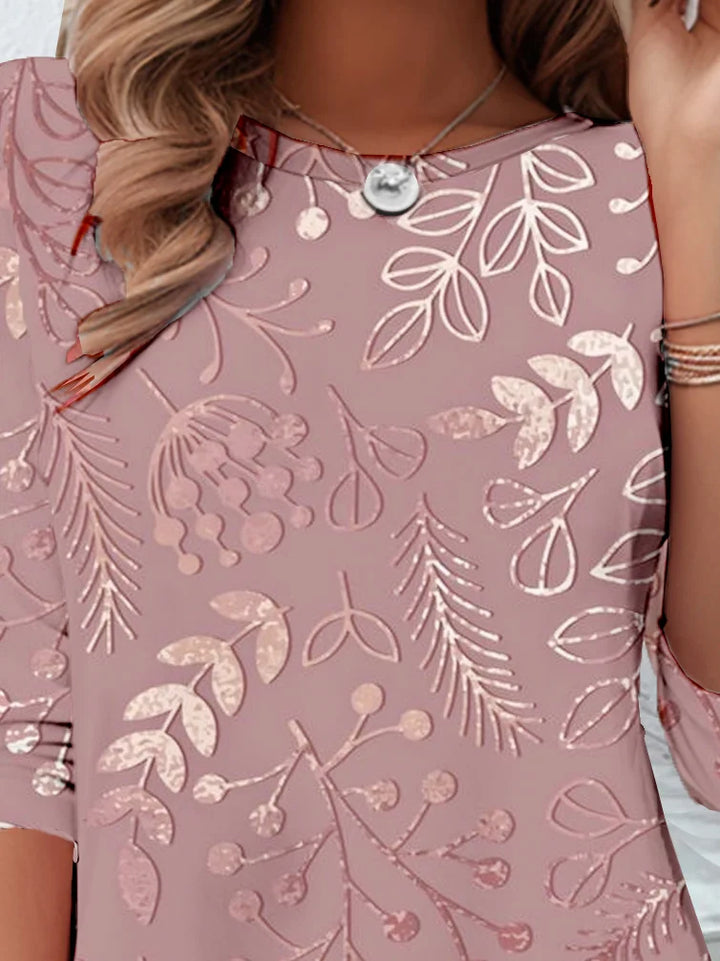 Women’s Long Sleeve Printed Blouse | Casual Fit